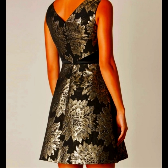 Karen millen dress blk gold - Picture 2 of 8